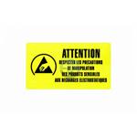 ESD WARNING FRA žlutý štítek pro stínící sácˇky 25x45mm/1000