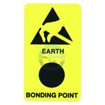 ESD štítek "Grounding point" 40x25mm/250, ENG