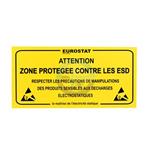 ESD žlutý štítek “entering EPA” 300x150mm, French