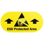 ESD podlahový štítek “ESD PROTECTED AREA” 60x120mm ENG