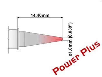 Kónické ostří 1.0mm (0.04"), Power Plus - 325°C -