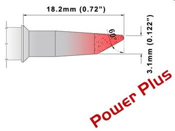 Kopyto 60° 3.10mm (0.122), Power Plus - 325°C - 35