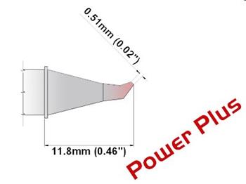 Ohnuté ostří 30° 0.5mm (0.02"), Power Plus - 325°C