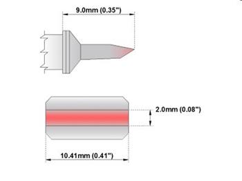 Kleštový pár - čepel 10.41mm (0.41") dlouhý - 325°