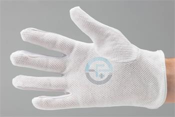 ESD +CR PVC rukavice do čistých prostor tečkovaná