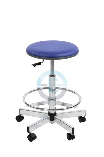 ESD stolička modrá 565/820 mm, nožní opěrka