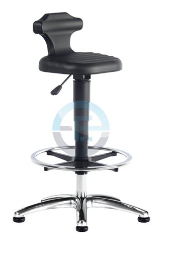 ESD PU stolička černá 570/780 mm, nožní opěrka