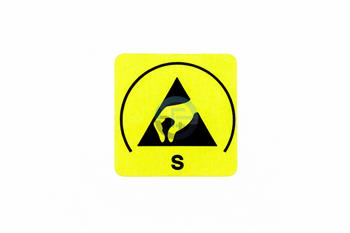 ESD štítek žlutý trojúhelník 25x25mm/1000