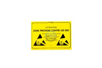 ESD štítek “protected area” 300x250mm