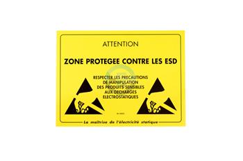 ESD štítek “protected area” 400x300mm